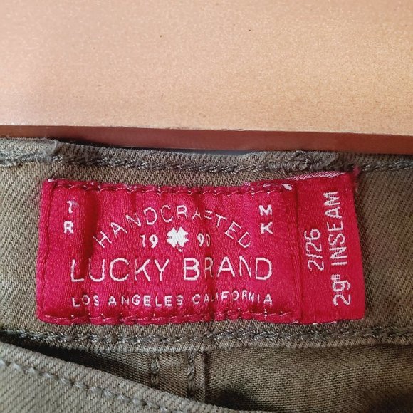 Lucky Brand Jeans Charlie Super Skinny Olive Green 26 - Picture 8 of 12